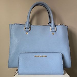 Oxford Blue Michael Kors Handbag/matching wallet